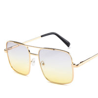 New Oversized Square Sunglasses Women Luxury Brand Designer Frame Transparent Gradient Sun Glasses Female Oculos De Sol Feminino