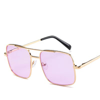 New Oversized Square Sunglasses Women Luxury Brand Designer Frame Transparent Gradient Sun Glasses Female Oculos De Sol Feminino