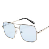 New Oversized Square Sunglasses Women Luxury Brand Designer Frame Transparent Gradient Sun Glasses Female Oculos De Sol Feminino