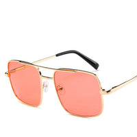 New Oversized Square Sunglasses Women Luxury Brand Designer Frame Transparent Gradient Sun Glasses Female Oculos De Sol Feminino