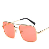 New Oversized Square Sunglasses Women Luxury Brand Designer Frame Transparent Gradient Sun Glasses Female Oculos De Sol Feminino