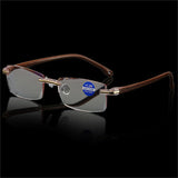 New Anti Blue Ray Reading Glasses Men Women Rimless Cutting Light Presbyopia Eyewear for Ladies Clear Lens Blue Light Glasses