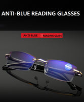 New Anti Blue Ray Reading Glasses Men Women Rimless Cutting Light Presbyopia Eyewear for Ladies Clear Lens Blue Light Glasses