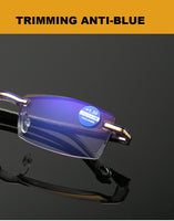 New Anti Blue Ray Reading Glasses Men Women Rimless Cutting Light Presbyopia Eyewear for Ladies Clear Lens Blue Light Glasses