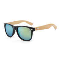 Original Wooden Bamboo Sunglasses Men Women Mirrored UV400 Sun Glasses Real Wood Shades Gold Blue Outdoor Goggles Sunglases Male