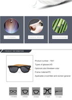 Original Wooden Bamboo Sunglasses Men Women Mirrored UV400 Sun Glasses Real Wood Shades Gold Blue Outdoor Goggles Sunglases Male