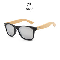 Original Wooden Bamboo Sunglasses Men Women Mirrored UV400 Sun Glasses Real Wood Shades Gold Blue Outdoor Goggles Sunglases Male