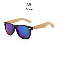 Original Wooden Bamboo Sunglasses Men Women Mirrored UV400 Sun Glasses Real Wood Shades Gold Blue Outdoor Goggles Sunglases Male