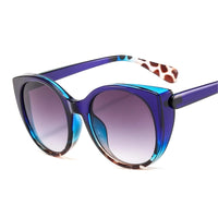 Luxury Cat Eye Sunglasses Women 2021 Oversized Gradient Glasses Retro Blue Leopard Shades lunette de soleil femme