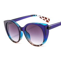 Luxury Cat Eye Sunglasses Women 2021 Oversized Gradient Glasses Retro Blue Leopard Shades lunette de soleil femme