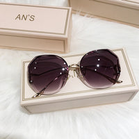 New Women Sunglasses Rimless UV400 Brand Designer High Quality Gradient Sun Glasses Female oculos