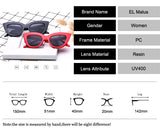 Fashion cute sexy retro cat eye sunglasses women small black white 2021 triangle vintage cheap sun glasses red female uv400