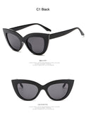 Fashion cute sexy retro cat eye sunglasses women small black white 2021 triangle vintage cheap sun glasses red female uv400