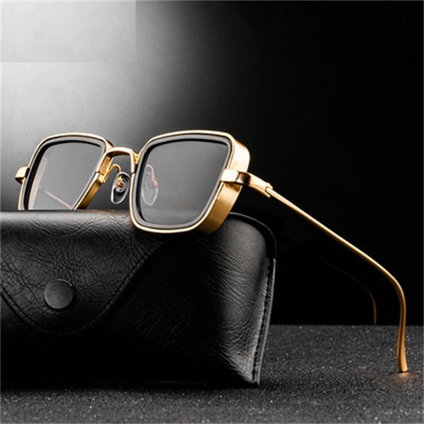 Steampunk Style Square Sunglasses Classic Gothic Men Women Brand Designer Square AlloyFrame Colorful Lens Sun Glasses