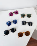 Kids Sunglasses Metal frame Vintage designer UV400 sunglasses High Quality Summer Beach Round glasses