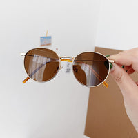 Kids Sunglasses Metal frame Vintage designer UV400 sunglasses High Quality Summer Beach Round glasses