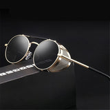 Retro Steampunk Sunglasses Round Designer Steam Punk Metal Shields Sunglasses Men Women UV400 Gafas de Sol