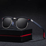 Classic Half Metal Polarized Sunglasses Men Women Brand Designer Semi Rimless Frame Sun Glasses UV400 Gafas Oculos De Sol P3016