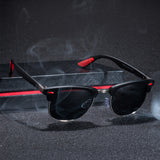 Classic Half Metal Polarized Sunglasses Men Women Brand Designer Semi Rimless Frame Sun Glasses UV400 Gafas Oculos De Sol P3016