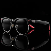 Classic Half Metal Polarized Sunglasses Men Women Brand Designer Semi Rimless Frame Sun Glasses UV400 Gafas Oculos De Sol P3016