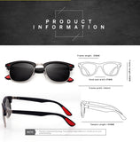Classic Half Metal Polarized Sunglasses Men Women Brand Designer Semi Rimless Frame Sun Glasses UV400 Gafas Oculos De Sol P3016