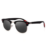 Classic Half Metal Polarized Sunglasses Men Women Brand Designer Semi Rimless Frame Sun Glasses UV400 Gafas Oculos De Sol P3016