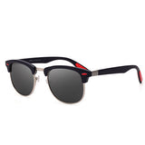 Classic Half Metal Polarized Sunglasses Men Women Brand Designer Semi Rimless Frame Sun Glasses UV400 Gafas Oculos De Sol P3016