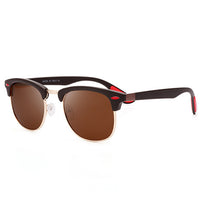 Classic Half Metal Polarized Sunglasses Men Women Brand Designer Semi Rimless Frame Sun Glasses UV400 Gafas Oculos De Sol P3016