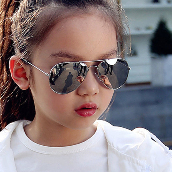 New Fashion Kids Sunglasses Boys Colorful Mirror Children Sun Glasses Metal Frame Girls Outdoors Goggle Glasses UV400
