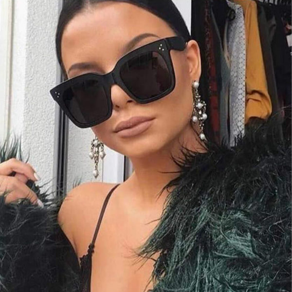 New Square Sunglasses Women Brand Designer Big Frame Gradient Vintage Sun Glasses For Men Oculos De Sol Feminino UV400