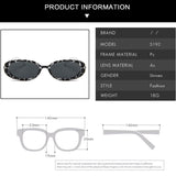 Style Small Oval Sunglasses Women Vintage Retro Round Frame White Black Mens Sun Glasses Leopard Hip Hop Clear Glasses UV400