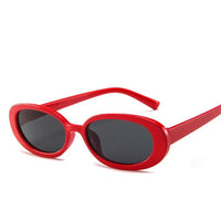 Style Small Oval Sunglasses Women Vintage Retro Round Frame White Black Mens Sun Glasses Leopard Hip Hop Clear Glasses UV400