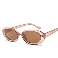 Style Small Oval Sunglasses Women Vintage Retro Round Frame White Black Mens Sun Glasses Leopard Hip Hop Clear Glasses UV400