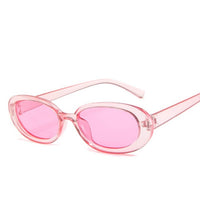 Style Small Oval Sunglasses Women Vintage Retro Round Frame White Black Mens Sun Glasses Leopard Hip Hop Clear Glasses UV400