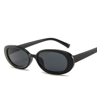 Style Small Oval Sunglasses Women Vintage Retro Round Frame White Black Mens Sun Glasses Leopard Hip Hop Clear Glasses UV400