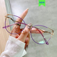 Cat Eye Eyeglass Frame for Women Female Grade Glasses Retro Optic Glasses Frames 2022 Points monturas de lentes mujer