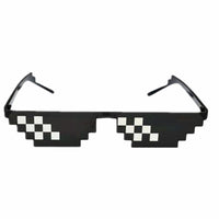 Sunglasses Trick Toy Thug Life Glasses Deal With It Glasses Pixel Women Men Black Mosaic Sunglasses Funny Toy