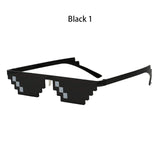 Sunglasses Trick Toy Thug Life Glasses Deal With It Glasses Pixel Women Men Black Mosaic Sunglasses Funny Toy