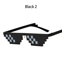 Sunglasses Trick Toy Thug Life Glasses Deal With It Glasses Pixel Women Men Black Mosaic Sunglasses Funny Toy