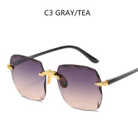 Women Sunglasses New Square Luxury Brand Designer Frame Transparent Gradient Sun Glasses Female Oculos De Sol Feminino