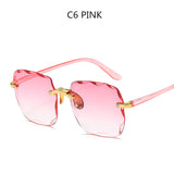 Women Sunglasses New Square Luxury Brand Designer Frame Transparent Gradient Sun Glasses Female Oculos De Sol Feminino