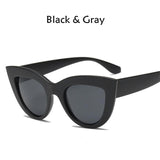 Retro Thick Frame Cat Eye Sunglasses Women Ladies Brand Designer Mirror Lens Cat Eye Sun Glasses For Female oculos de sol