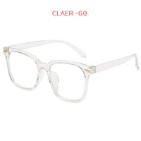 Finished Myopia Glasses Women Men Transparent Eyeglasses Prescription Student Shortsighted Eyeglass -1.0 1.5 2.0 to 6.0