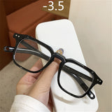 -1.0-1.5 -2-2.5-3-3.5 Finished Myopia Glasses Women Men Fashion Short-sighted Black Clear Glasses with diopters minus -4