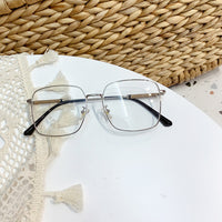 Anti-blue light crystal shiny leg women&#39;s glasses 2020 new fashion alloy square pink gold eyeglasses female computer eyewear