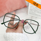 Big Frame Square Anti-blue Light Glasses Frame Oversized Optical Glasses Computer Eyewear Frame For Women&amp;Men Square Eyeglasses