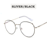 Cat Glasses Frame Fashion Computer Eyeglasses Frame Women Anti-blue Light Transparent Clear Mental Frame