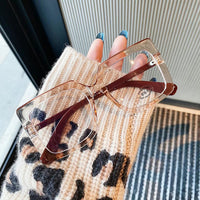 Men Clear Myopia Optical Eyeglasses Big Frame Square Anti Blue Light Glasses Frame Women Oversized Computer Eyewear Frame