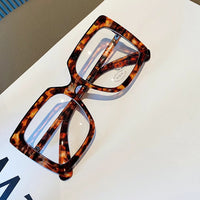 Men Clear Myopia Optical Eyeglasses Big Frame Square Anti Blue Light Glasses Frame Women Oversized Computer Eyewear Frame