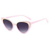 Cat Eye Kids Boys and Girls Baby Sunglasses Fashion Vintage Children Sun Glasses Classic Metal Cateye Eyewear Uv400